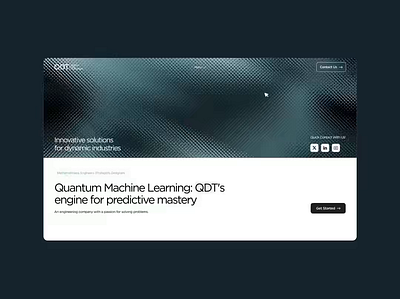 Quantum Data Technologies Website Project ai analytics brand identity branding database engineering enterprise ai forecasts innovation innovative solutions machine learning motion design motion graphics quantum solving problems technology ui ux website website design website development