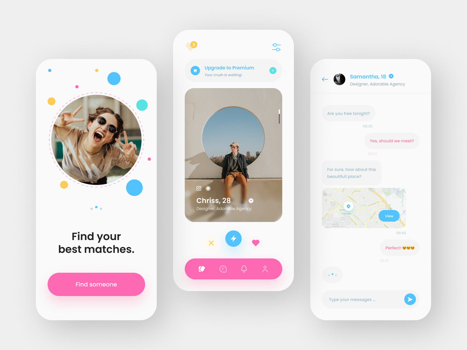 Mobile Dating App - Design Concept By Usama Zia On Dribbble