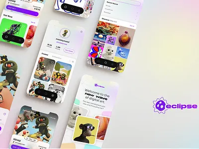 Eclipse — NFT Marketplace app branding design mobile nft ui ux