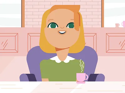 Cafe branding cafe character coffee conversation date design dialog diner flat style girl illustration retro shop vector