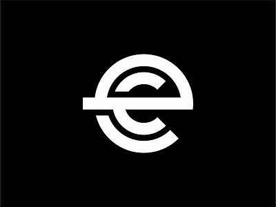 Monogram EC Letters Logo. coffee design line logo outline shop