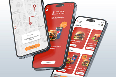 BurgerByte UI-Design app app design branding figma food delivery food delivery app graphic design illustrator mobile ui moubile app photoshop product design typography ui ui design uiux user experience user interface ux ux design