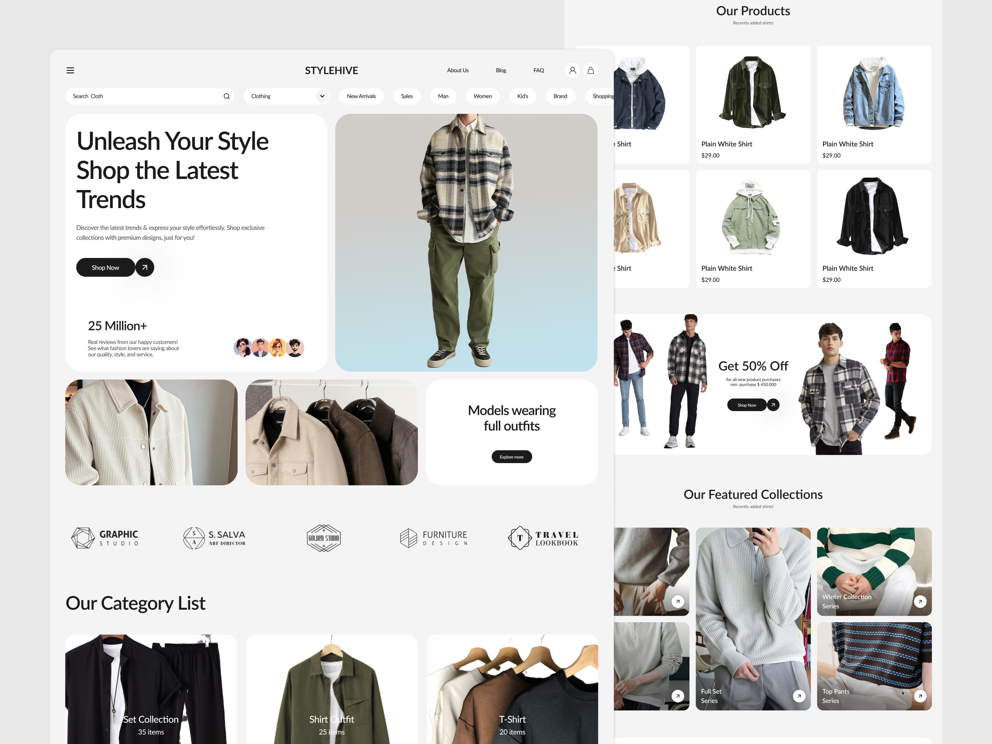 Example of Ecommerce Website Design (15 Pages +)