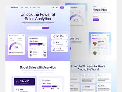 Saas - SalesSight Landing page UI design ui uiux