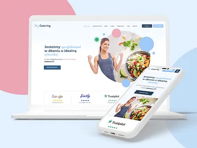 Catering, diet side catering clean design food graphic design health food illustration modern ui web web design webdesign website