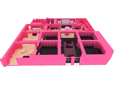 PINK store concept 3d design environment retail store design