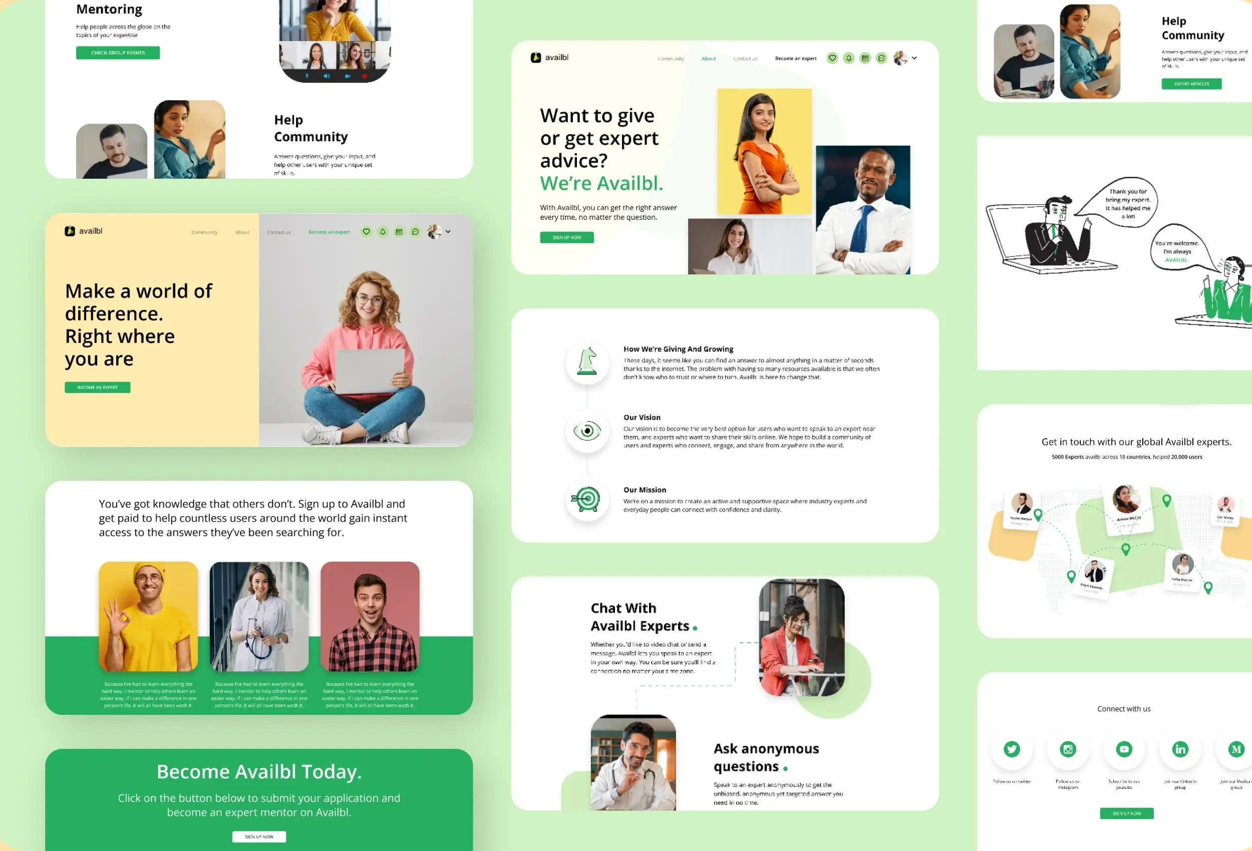 Availbl: Where Expertise Meets Opportunity application design ui web app