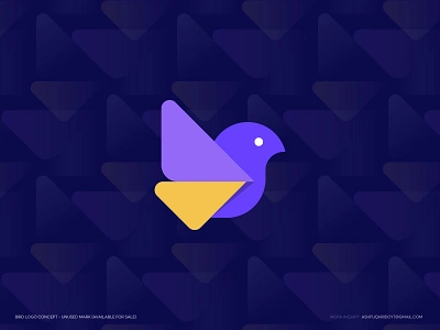 Bird - Unused Mark animal app logo bird branding creative cute graphic design logo logo designer logomark logotype messenger modern modern logo overlapping send money unused logo available for sale vector