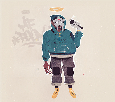 MF DOOM character doom doomsday hiphop illustration illustrator metal face mf doom mfdoom