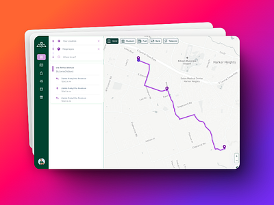 Amba Co Map dashboard prototype ui ux webdesign