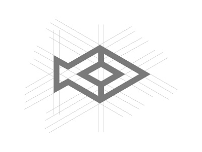 Fish icon logo blockchain brand identity crypto ecommerce fish geometric logo nft visual identity