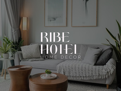 Ribe Hotel Home Decor logo - Decor Logo branding decor decorator home home decor home logo hotel hotel home decor house interiors interiors logo interiorsdesign logo logo design luxury logo typographic logo modern hotel logo resort logo ribe text logo typographic logo