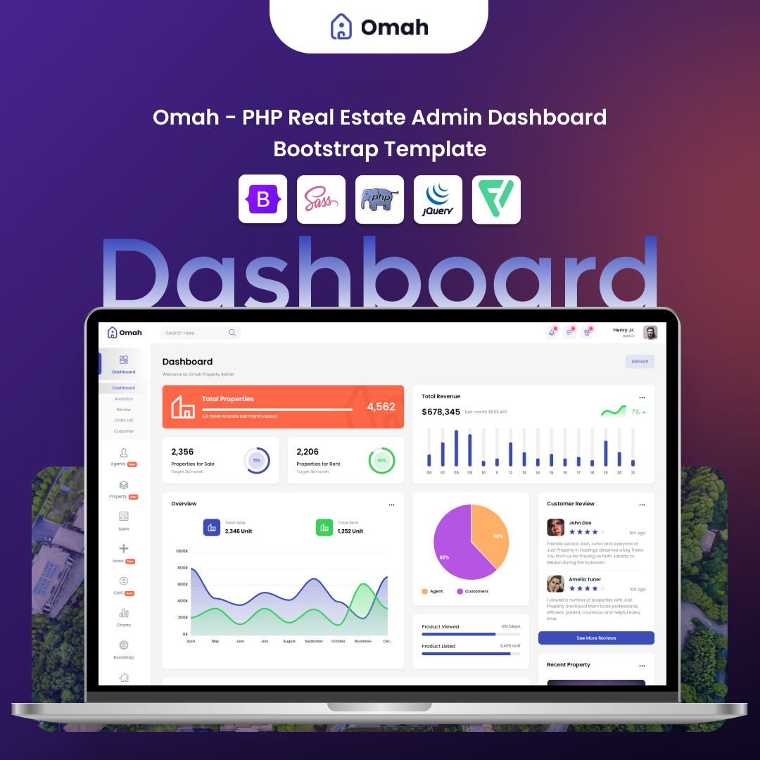 Omah - PHP Real Estate Admin Dashboard Bootstrap Template logo