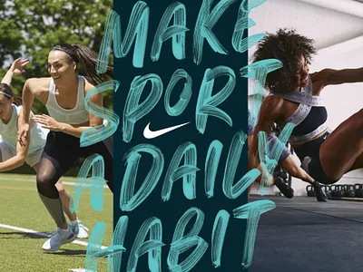 Nike Sport art direction athletes brand identity branding creative direction design identity illustrator logo minimal nike print sport styleguide typography vector