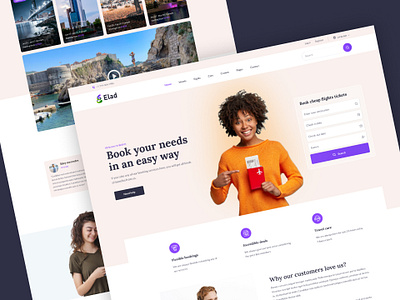 Elad - Online Booking Template corporate creative design envytheme landing page travel booking webdesign website design