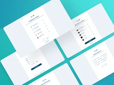 Peconto - Onboarding and Authentication adobe xd instructors login onboarding register saas selection signup startup topics trainers web app