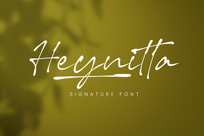 Heynitta - Signature Font beauty casual font classy feminine font graphic design invitation script font signature signature font skin care wedding