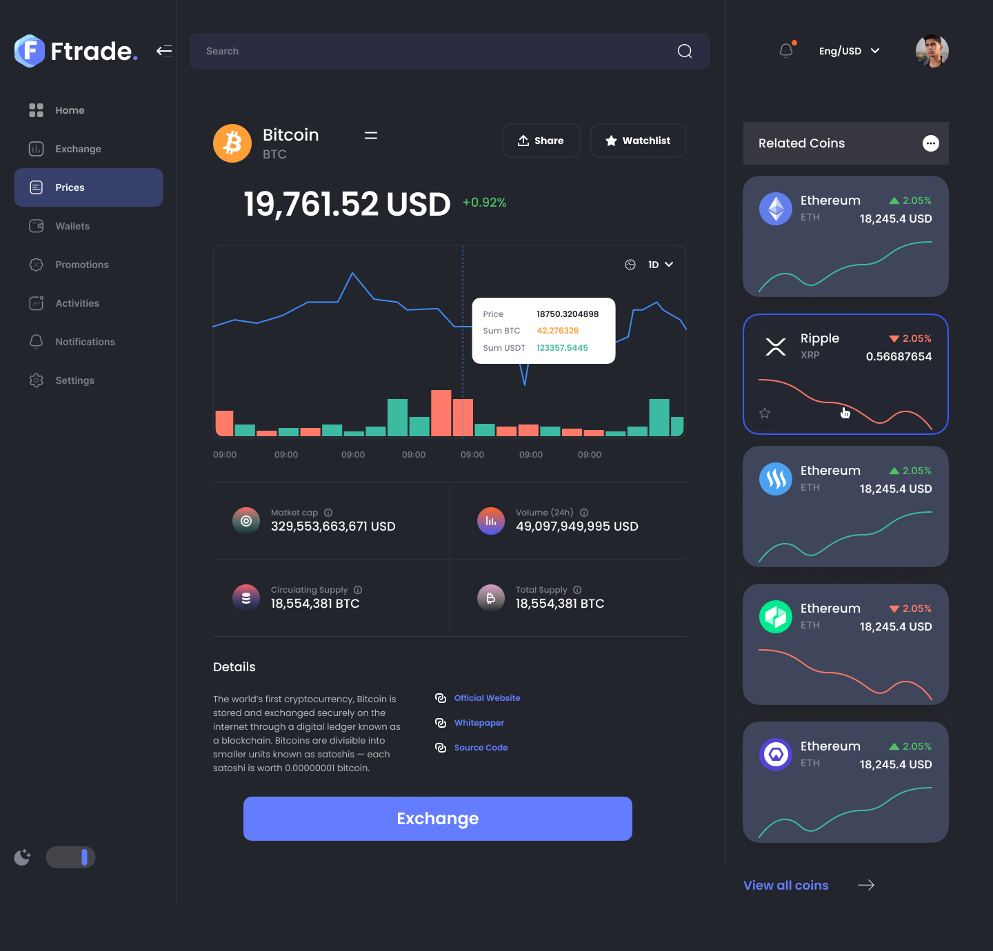 Example of Web App UI/UX Design (Upto 10 Screens)