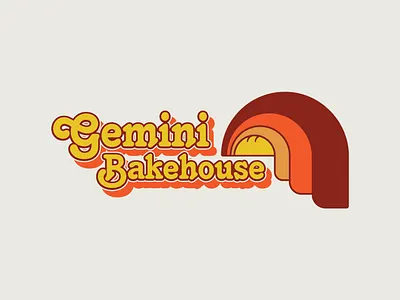 Gemini BakeHouse Graphic bake house bakehouse bakery bakery logo baking branding bread bread logo graphic design groovy logo logo logo design retro logo t shirt graphics