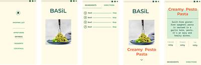 Basil is a recipe app that uses Material Design components