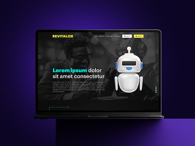 Revitalize Landing Page Design branding design graphic design illustration logo motion graphics ui ux vector web