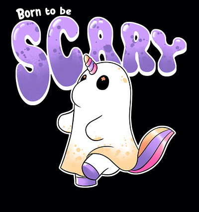 Unicorn Ghost t-shirt Design branding candies cartoon character design children illustration cute unicorn design funny quotes ghost graphic design halloween kids t shirt redbubble scary shopify spooky sweet heart teepublic top trends tshirt design