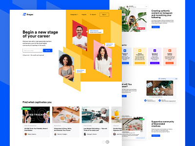 Stages Website - Main Page design interface startup ui unikorns ux web web design website