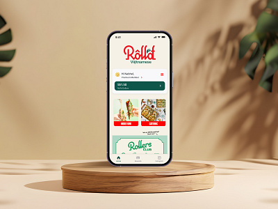 Roll'd Vietnamese app aesthetics clean interface food app loyalty program minimal ui mobile mobile app design modern ui ordering system restaurant app rewards app ui design ui inspiration ux design