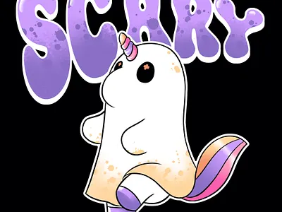 Ghost Unicorn T-shirt Design beautiful candies cartoon character design cute animals cute anime cute unicorns design funny quotes ghosts graphic design halloween illustration love magical rainbow scary spooky sweet heart tricks or treats