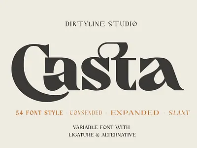 Casta – Display Sans Serif Font Sample font font design freebies