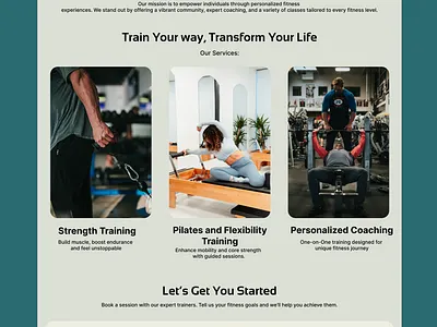 Single Webpage design for a gym. app branding design graphic design illustration logo typography ui ux vector