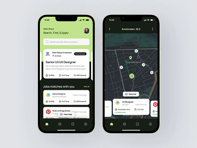 Job finder Mobile App UI design ui uiux