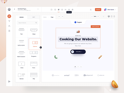 Web page Builder-Edit page app component library components dashboard design designknot edit gradient ios landing page minimal mockup properties responsive tools ui ui builder web web page website builder