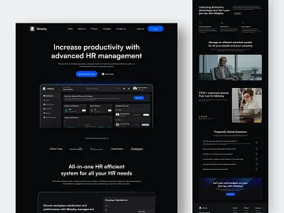 MetPloy - HR management landing page UI design ui uiux ux