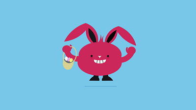 Hoppin' Bunny Illustration adobe illustrator after effects animation graphic design illustration motion graphics social media vector