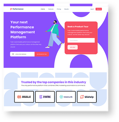 SaaS Landing page design product design ui ux wireframing