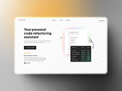 CODEBLOCK - Your Personal Code Refactoring Assistant ui ux webdesign
