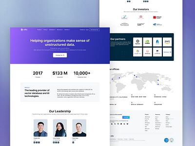 About page of zilliz.com aboutus company ui web website