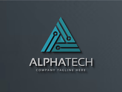 Alpha Tech - Letter A Logo
