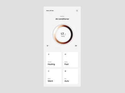 Minimal IoT App ∮ Climate control change animation app bachanek change home iot kamil knob microdose mobile smart temp temperature