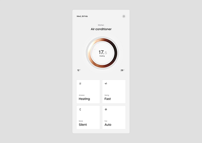 Minimal IoT App ∮ Climate control change animation app bachanek change home iot kamil knob microdose mobile smart temp temperature