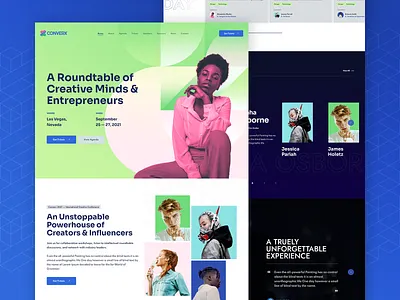 Converx - A Single Event Theme conference homepage index landing template theme ui web web design website wordpress