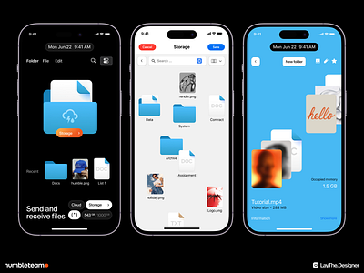 File Manager - Mobile App Concept archive concept creative data docs files folder image inspiration interface manager memory mobile app multimedia organize share store ui upload ux