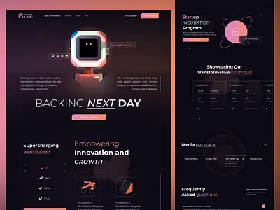 Blockchain AI Landing Page ai design ai landing page ai web design ai website blockchain blockchain landing page blockchain web design landing page landing page design ui ux web design website