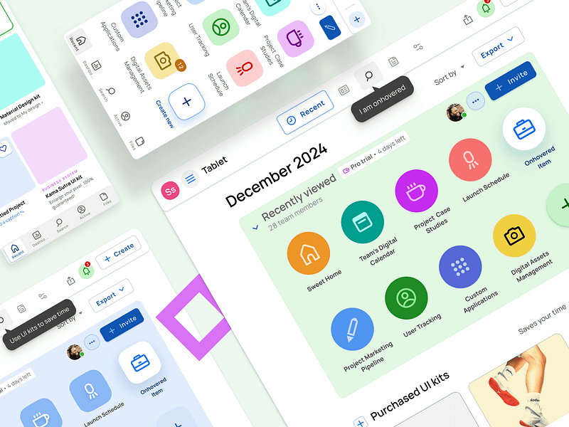 Figma Dashboard templates - Start page UI design android app dashboard design design system desktop figma home ios material mobile start templates ui ui kit web