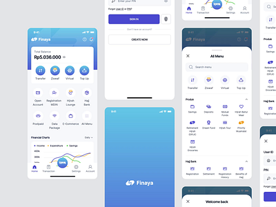 Finaya - Finance Mobile Banking App animate b2b banking finance fintech investment menu mobile app modern navbar navigation payment product design saas startup super app transaction uiux wealth wealth management