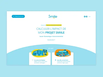 Smiile design landing page one page ui ux webdesign website