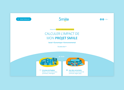 Smiile design landing page one page ui ux webdesign website