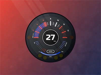 Motorcycle Gauge UI automotive gauge motorcycle mph rpm ui