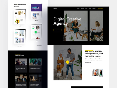 Digital Agency agency landing page branding clean ui color creative creative agency digital agency landing page minimal product design trend 2021 trendy typography ui ui design uiux design ux web web design website